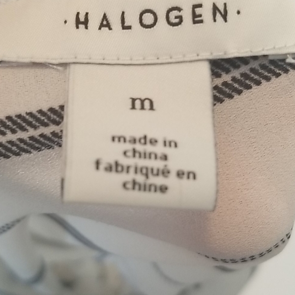 Halogen Striped Short Sleeves Top Medium - Picture 9 of 11